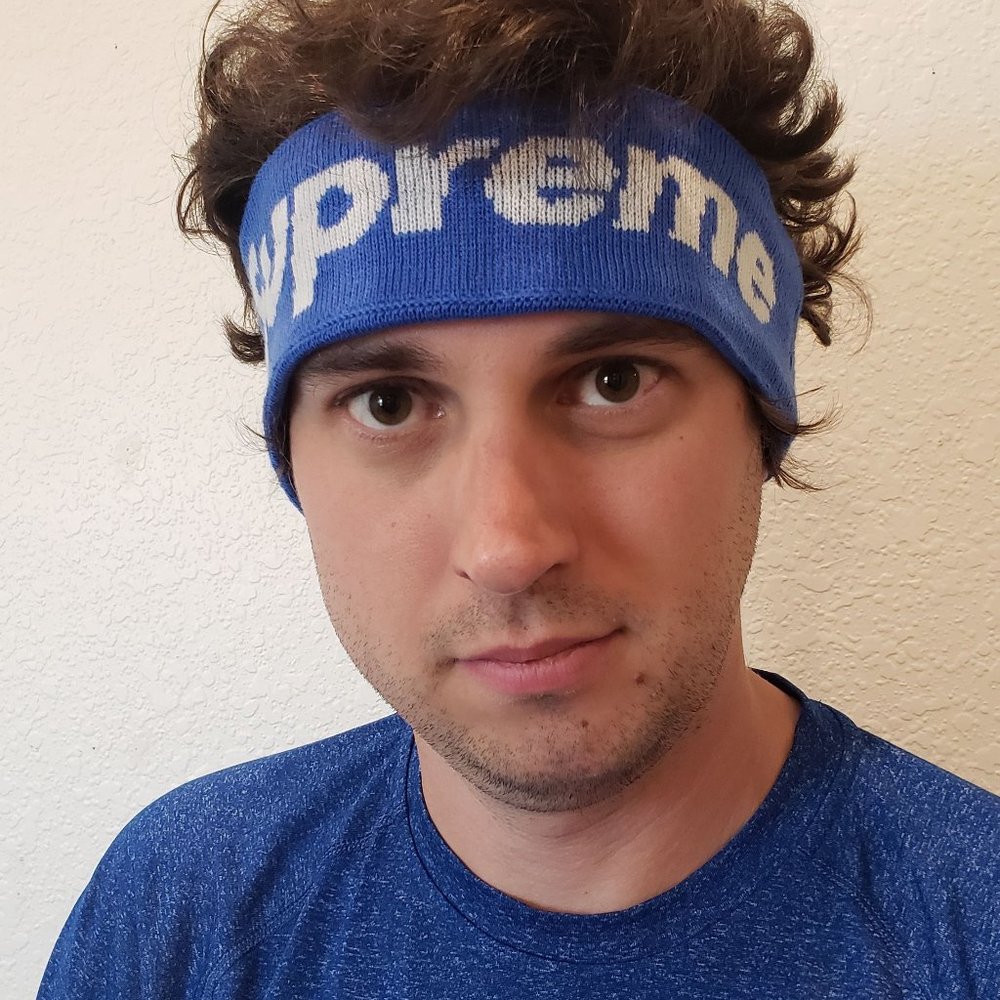 Supreme New Era - Blue Fleece Headband